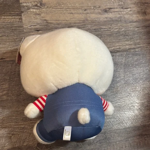 Kidrobot Hello Kitty Plush with Red Bow and Blue Outfit - Picture 5 of 5